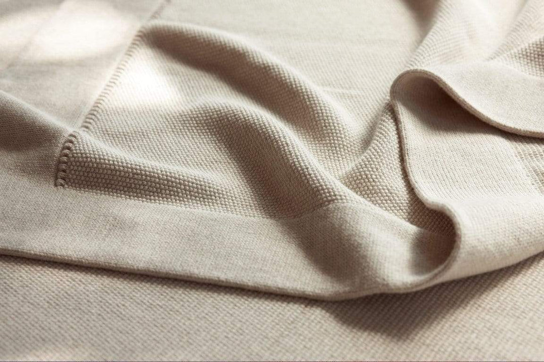 Bemboka Cotton Blankets King Queen 220x250 Sand Bemboka Rib Cotton Blankets  Pre-Shrunk Brand