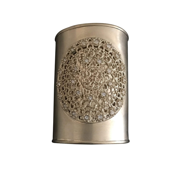 Italian Luxury Group Cuff Filigrane Cuff with Swarovsky Crystals Satin Bronze Colour Brand
