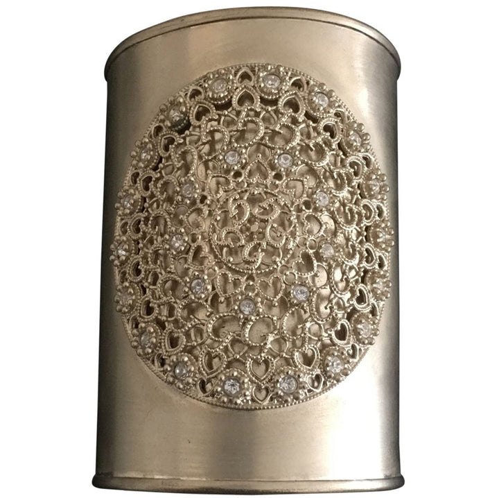 Italian Luxury Group Cuff Filigrane Cuff with Swarovsky Crystals Satin Bronze Colour Brand