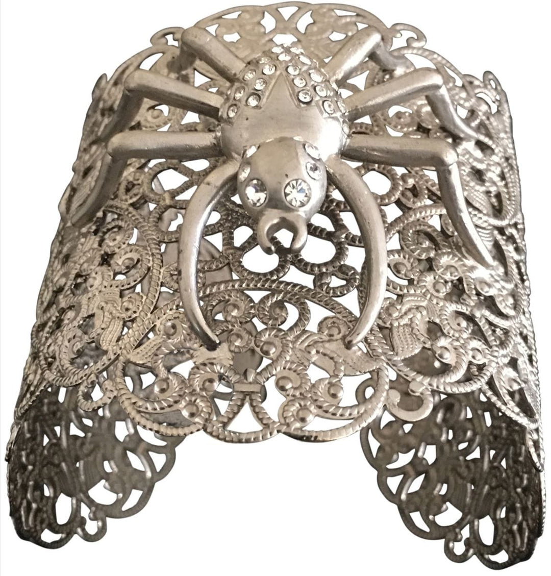 Italian Luxury Group Cuff Filigree Spider Cuff Embellished With Swarovsky Crystals Brand