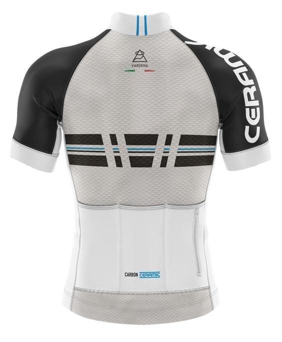 Vardena Cycling Jersey Vardena Cut Line White Carbon Ceramic Cycling Jersey Brand