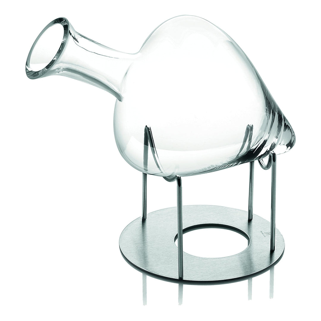 IVV Decanter IVV Cantico Decanter La Sposa H. 29.5 Cm. Lt 0.75 Clear With Metal Stand Brand