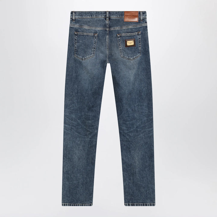 Dolce&amp;Gabbana - Slim-Fit Blue Washed Denim Jeans Brand