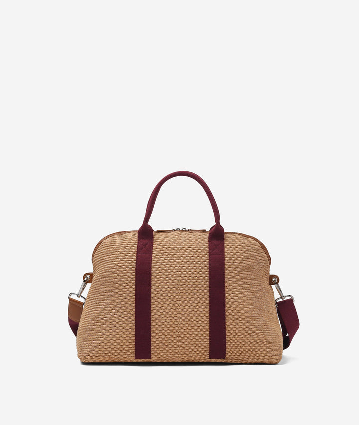 My Style Bags Duffel Bag My Style Bags London Duffel Straw Travel Bag - Bordeaux My Style Bags Personalised London Duffel Straw Travel Bag - Bordeaux Brand