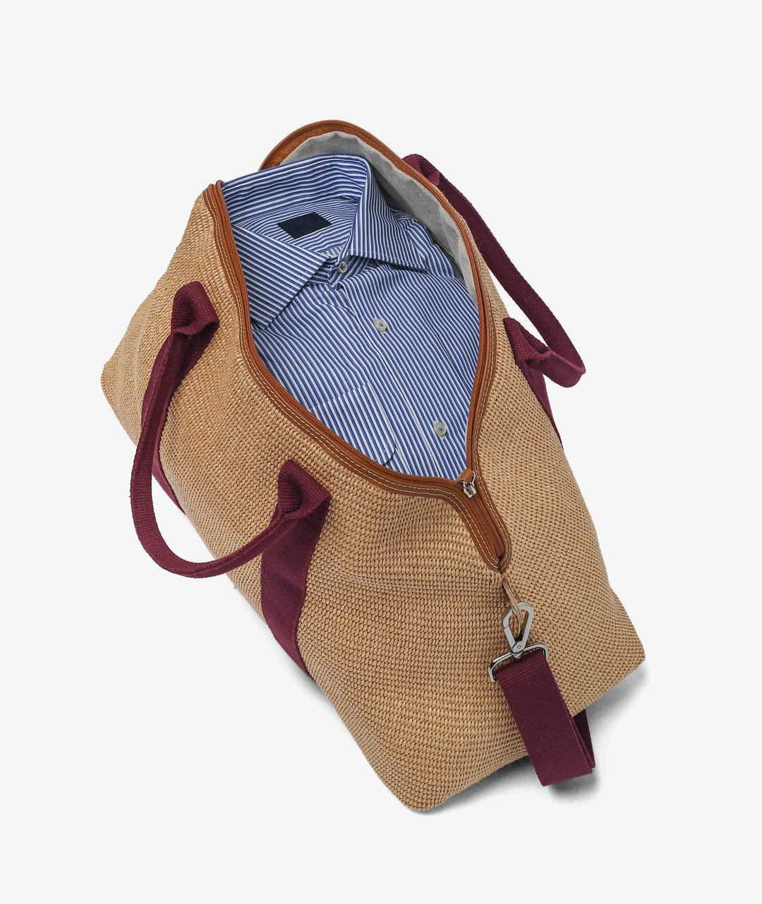 My Style Bags Duffel Bag My Style Bags London Duffel Straw Travel Bag - Bordeaux My Style Bags Personalised London Duffel Straw Travel Bag - Bordeaux Brand