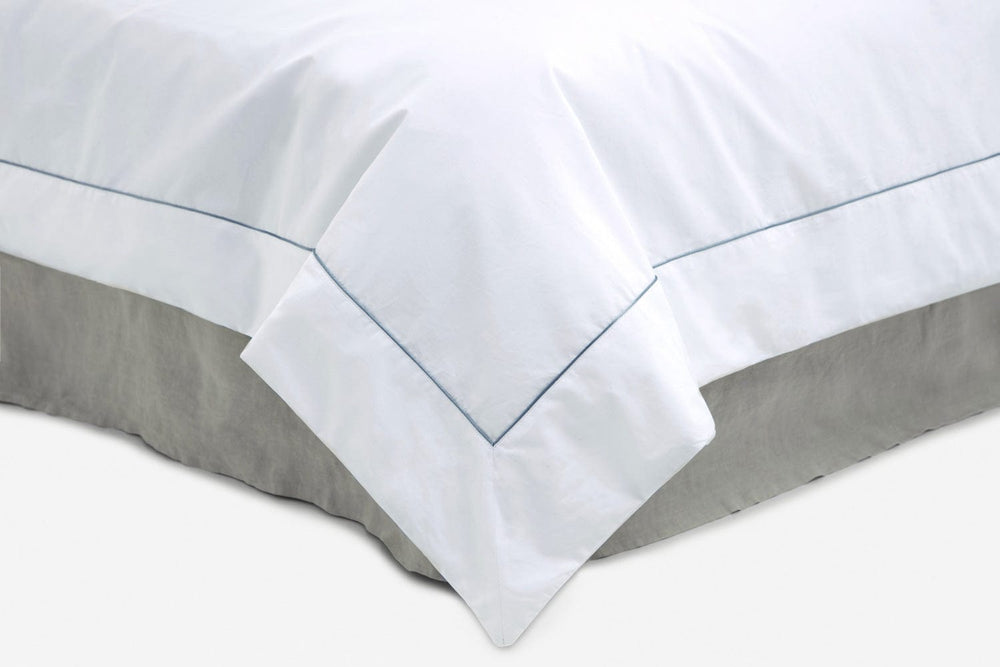 Bemboka Duvet Covers White/Silver / Queen 210x210cm Bemboka Cotton Percale Duvet Covers with Piping Bemboka Cotton Percale Duvet Covers with Piping I Luxury Bedding Exper Brand