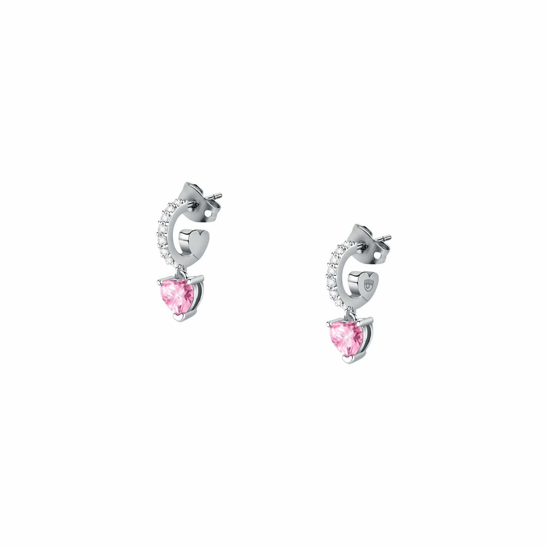 Chiara Ferragni earring Chiara Ferragni Diamond Heart Fairytale Hoop Charm Earrings Brand