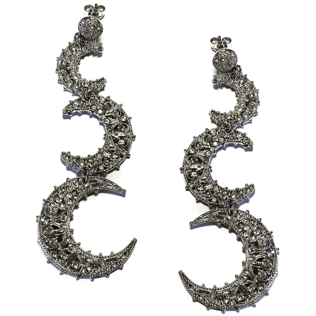 Giora Earrings Giora' 3 Moons Long Earrings With Swarovski Crystals Brand