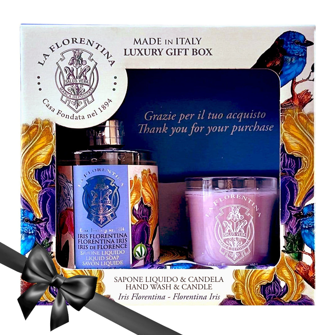 La Florentina Gift Set Gift Set La Florentina Hand Wash 500ml - 160g Candle Iris Brand