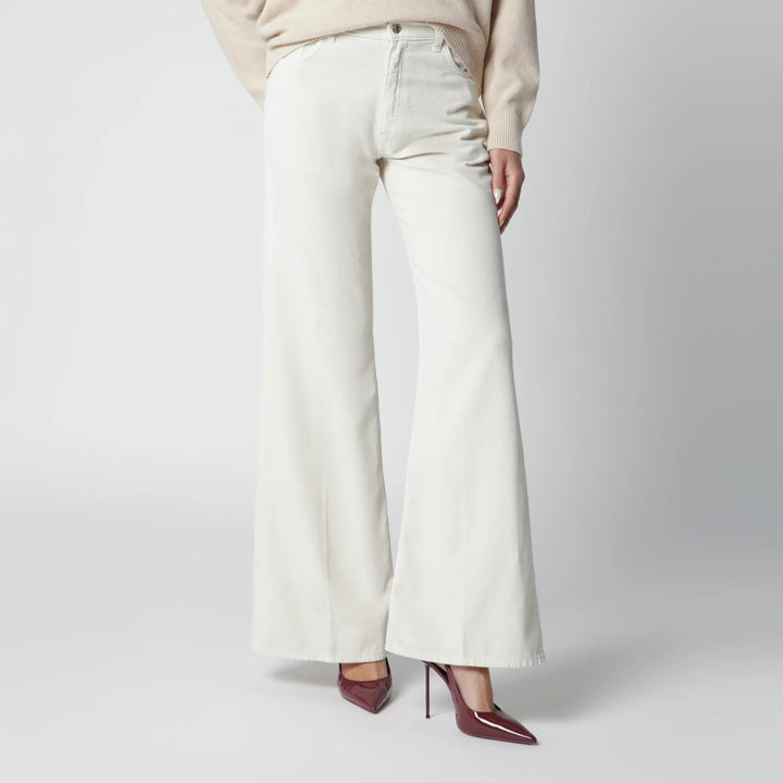 HAIKURE - Velvet cotton trousers in snow Brand 24