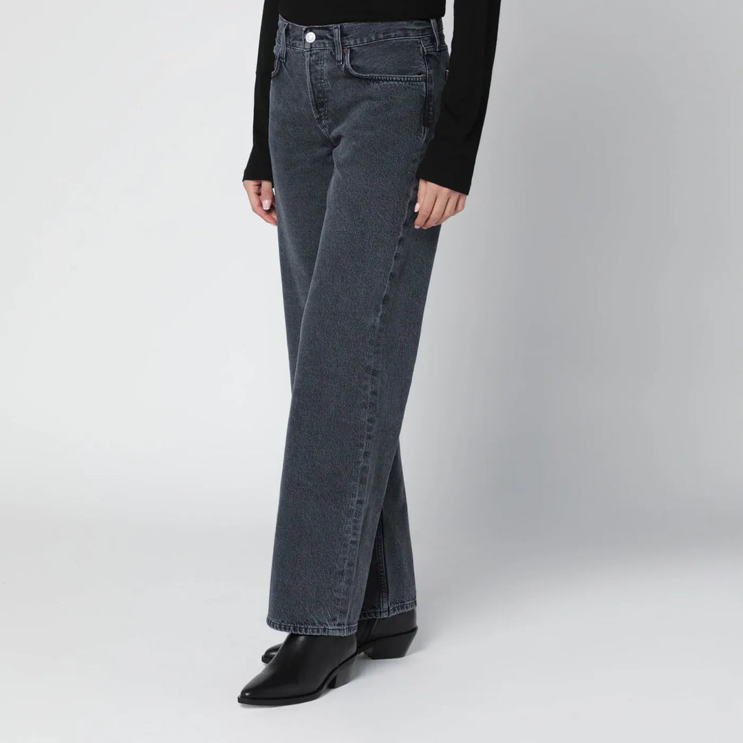 AGOLDE - Black faded-effect jeans Brand Jeans