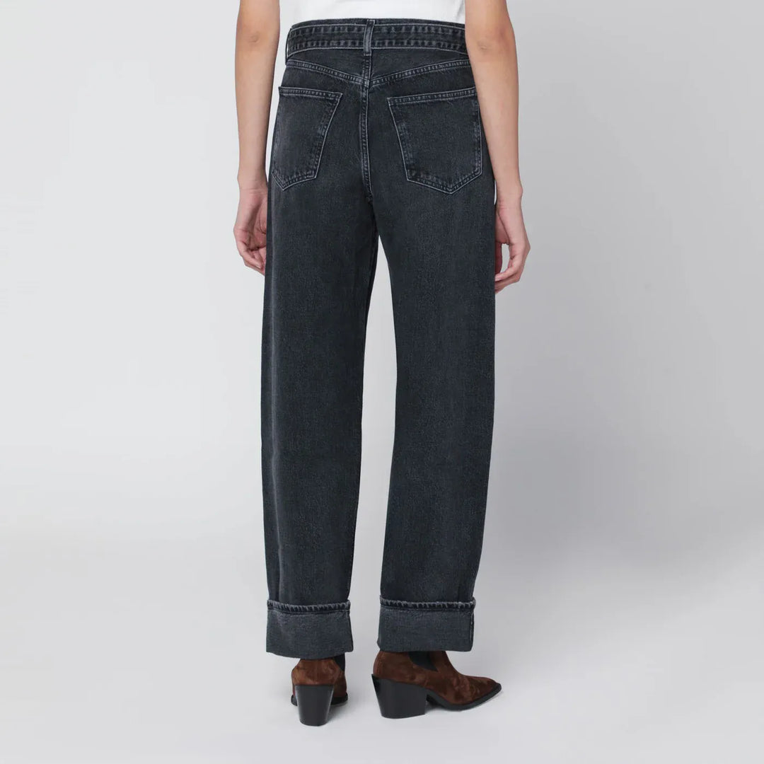 AGOLDE - Jeans Cuffer Taper grey washed effect Brand Jeans