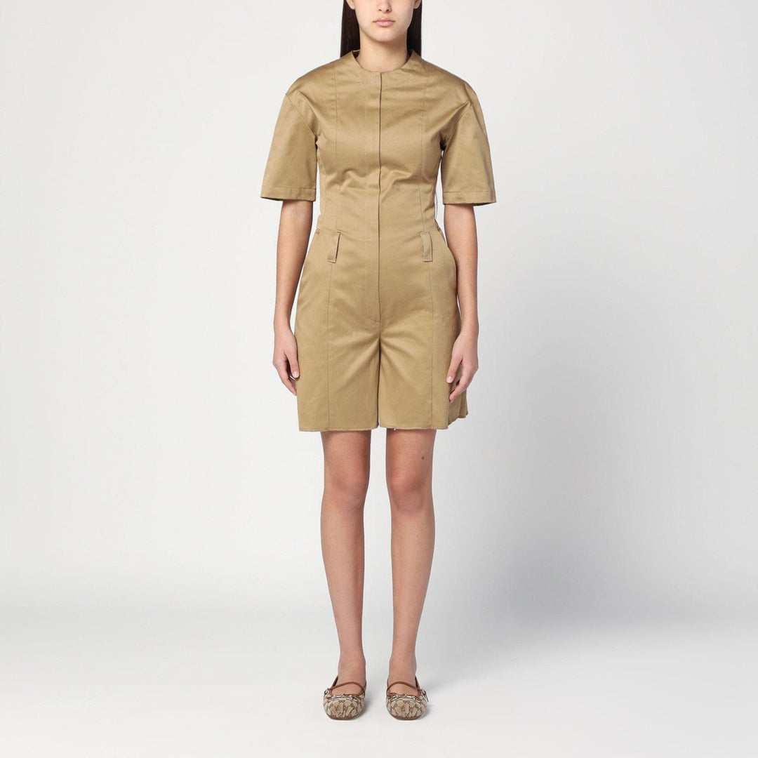 Jumpsuits & Rompers 40  IT TheLatest - Camel-coloured short jumpsuit in cotton Brand