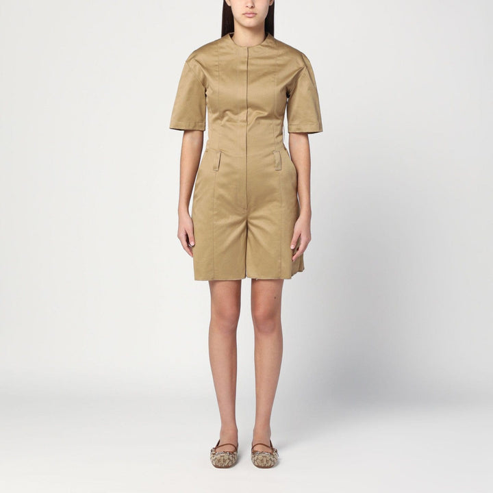 Jumpsuits &amp; Rompers 40  IT TheLatest - Camel-coloured short jumpsuit in cotton Brand