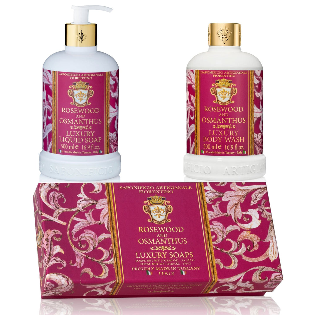 Saponificio Artigianale Fiorentino Liquid Hand Soap Saponificio Artigianale Fiorentino Rosewood & Osmanthus Scent Bundle Set Brand