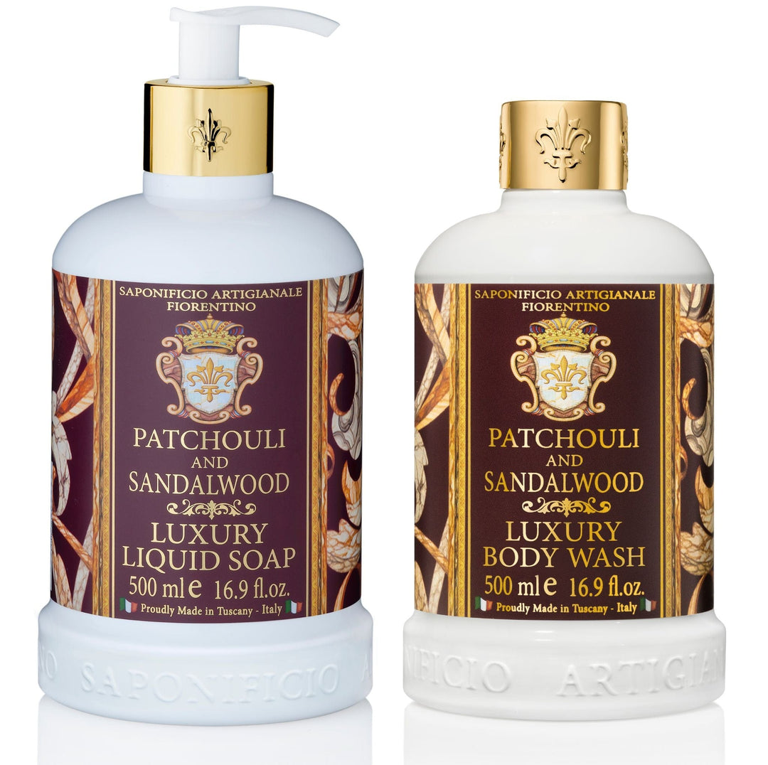 Saponificio Artigianale Fiorentino Liquid Soap Saponificio Artigianale Fiorentino Patchouli & Sandalwood Body & Hand Wash Set Brand