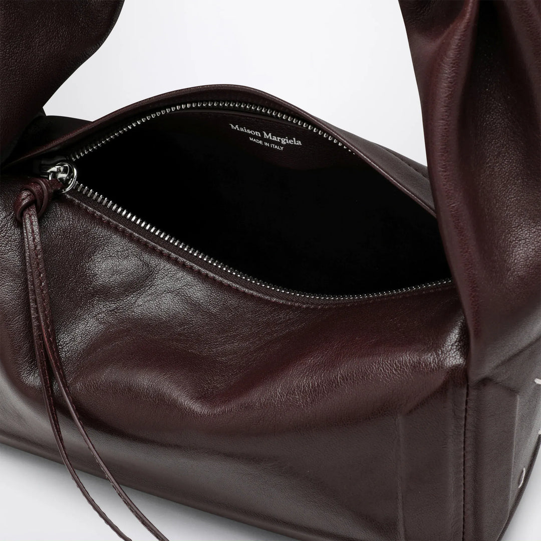 Maison Margiela - Box East West Small Bag in Burgundy Leather Brand U
