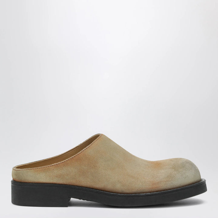 MM6 Maison Margiela - Biker Mules in Beige Washed Suede Brand 41 IT