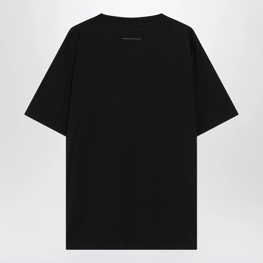 MM6 Maison Margiela - Black T-shirt with logo print Brand