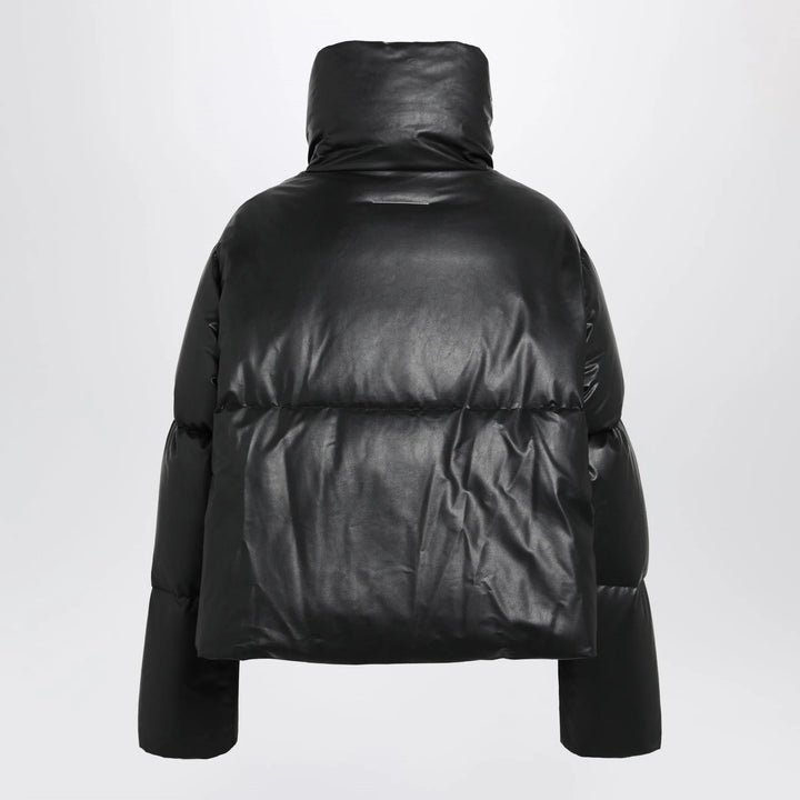 MM6 Maison Margiela - Short padded faux leather jacket in black Brand