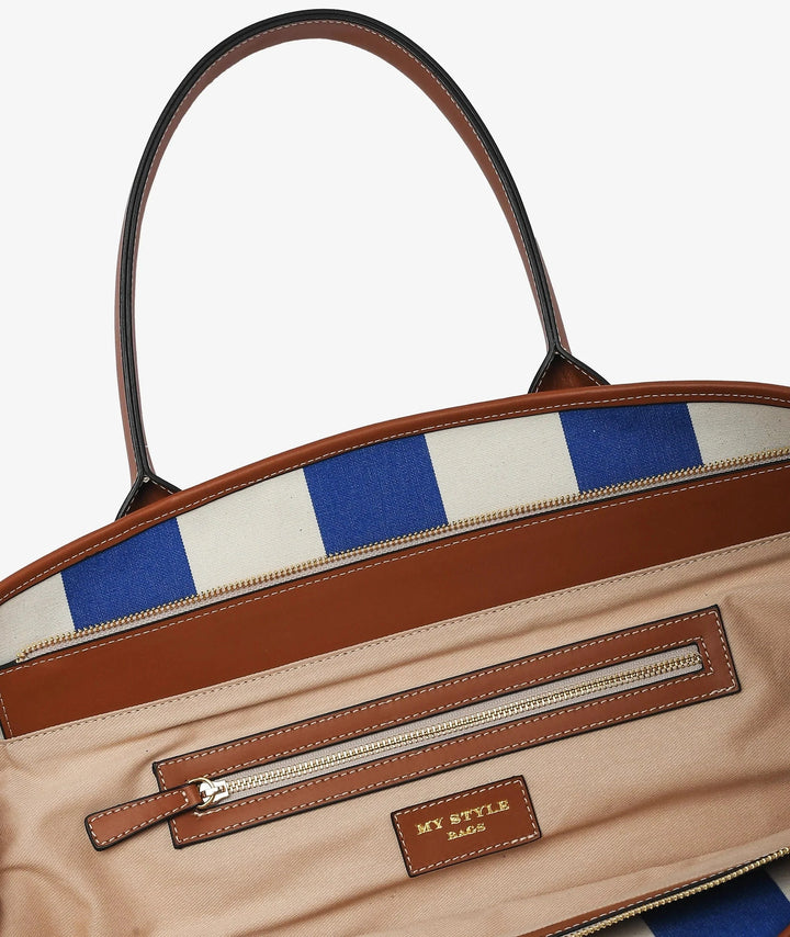 My Style Bags My Style Bags Paros Beach Bag - Cobalt My Style Bags Personalised Paros Beach Bag | Cobalt | Made in Italy Brand