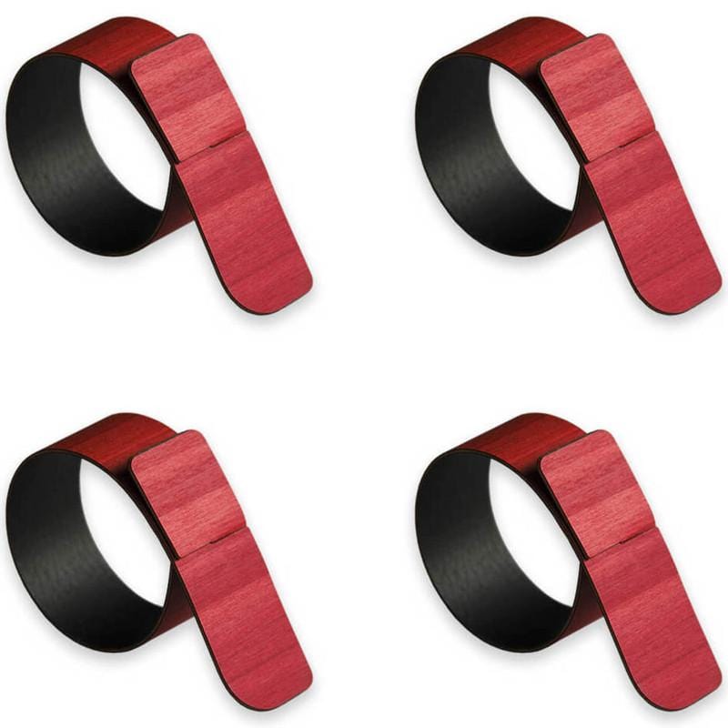 Lignis Napkin ring Lignis Nelumbo Napkin Ring Set Of 4, Colors Red Brand