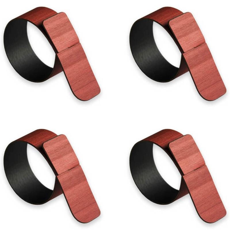 Lignis Napkin ring Lignis Portofino Napkin Ring Set Of 4, Brick Red Brand