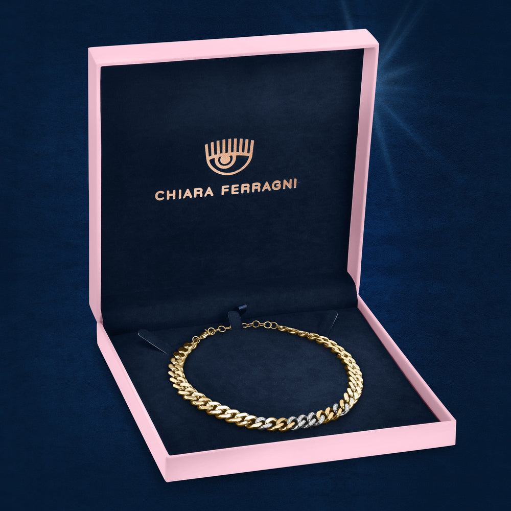 Chiara Ferragni necklace Chiara Ferragni Chain Collection Big Chain Gold Necklace Brand