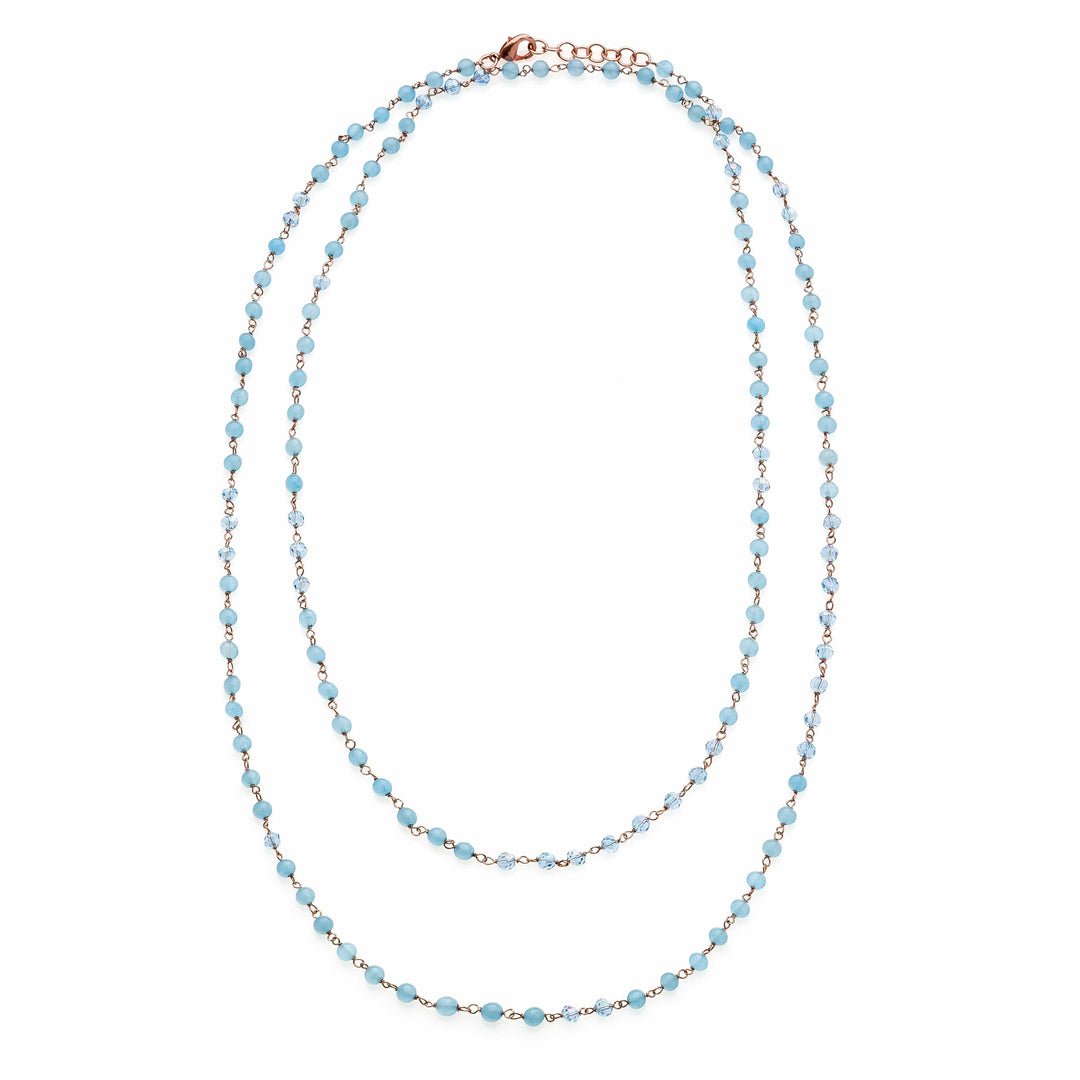 Giora Necklace Giora' Long Necklace With Light Blue Swarovski Crystals Brand