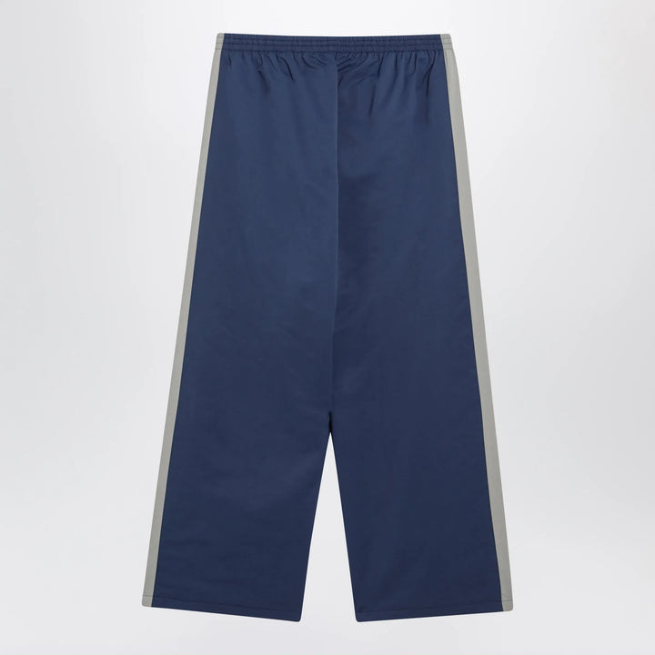 Balenciaga - Washed technical satin track pants in marine blue Brand Pants