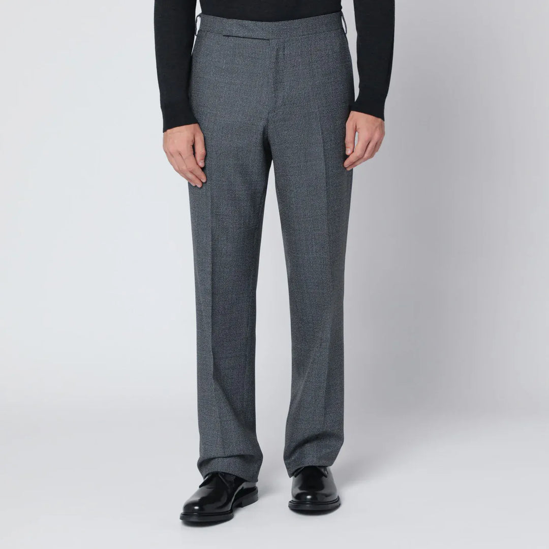 Lardini - Grey wool trousers Brand Pants 46 IT