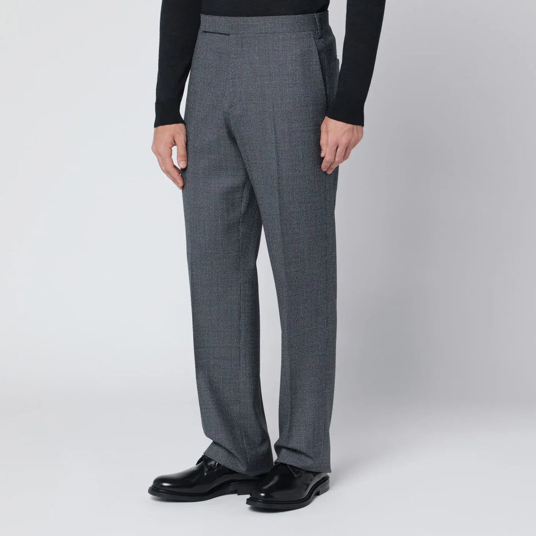 Lardini - Grey wool trousers Brand Pants 46 IT