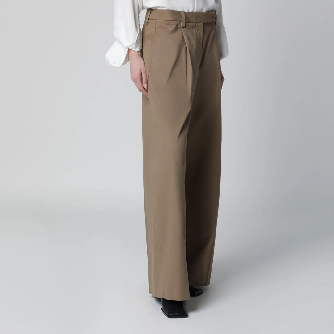 TheLatest - Cognac cotton Deva trousers Brand Pants