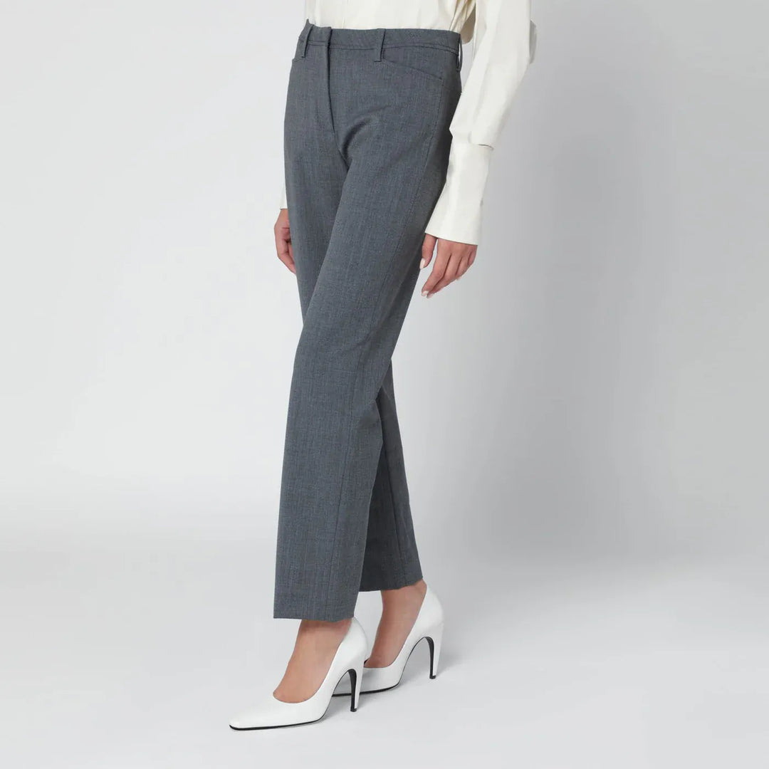 TheLatest - Grey wool-blend trousers Brand Pants