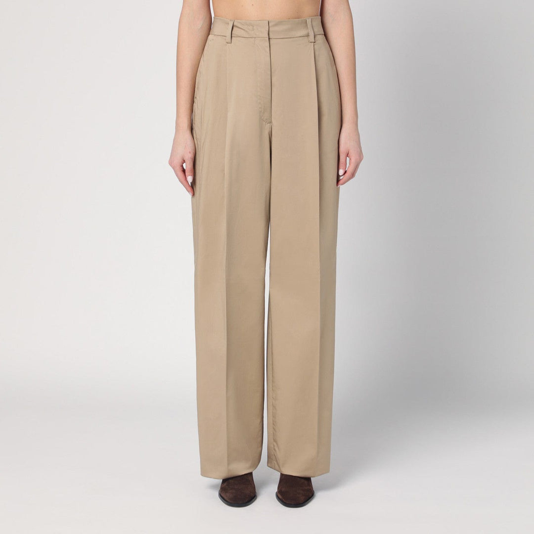 Pants TheLatest - Wide sand-coloured Axel trousers Brand