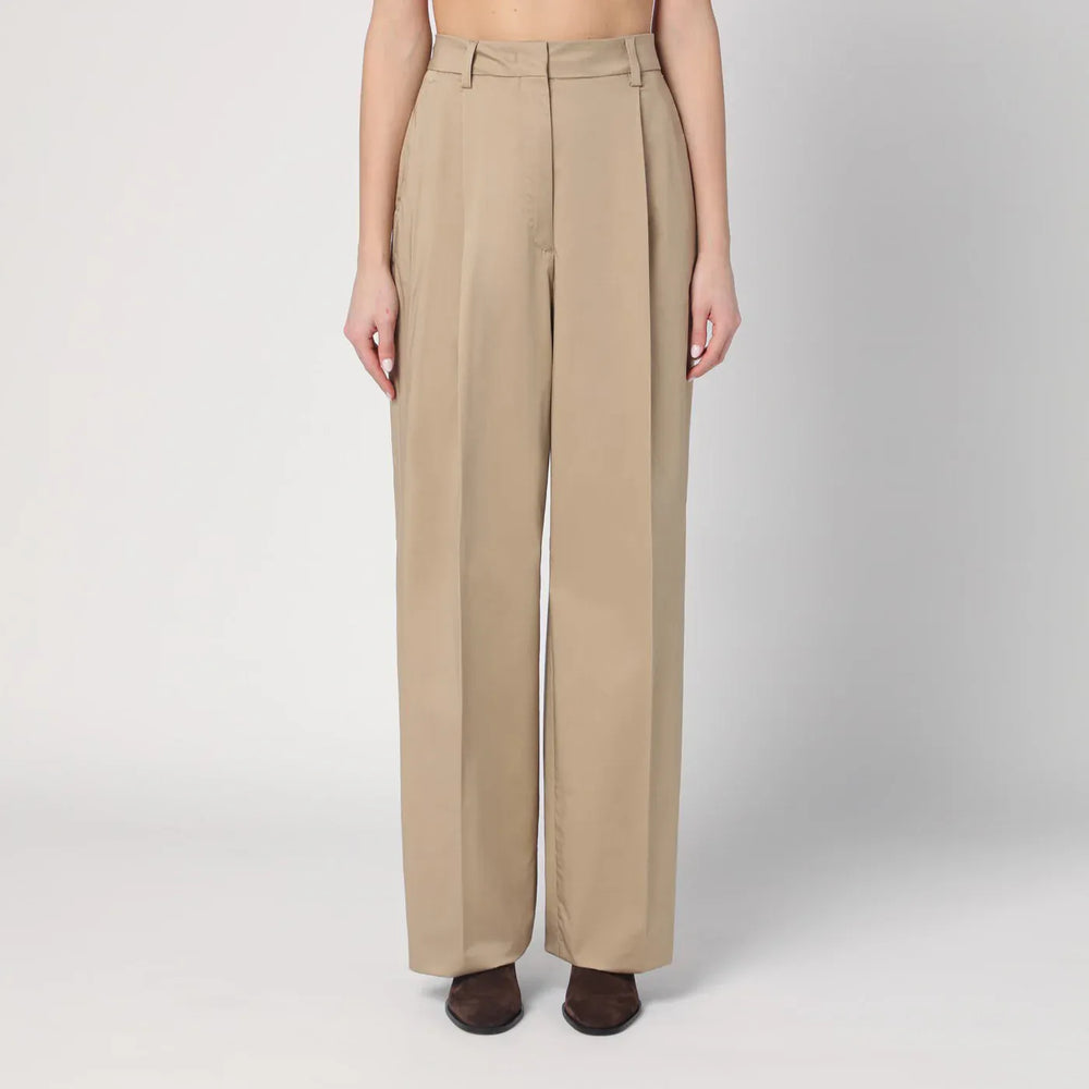 TheLatest - Wide sand-coloured Axel trousers Brand Pants 46  IT