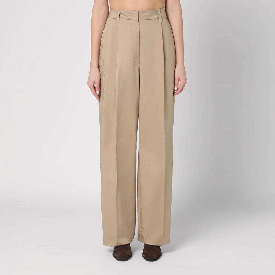 TheLatest - Wide sand-coloured Axel trousers Brand Pants 46  IT