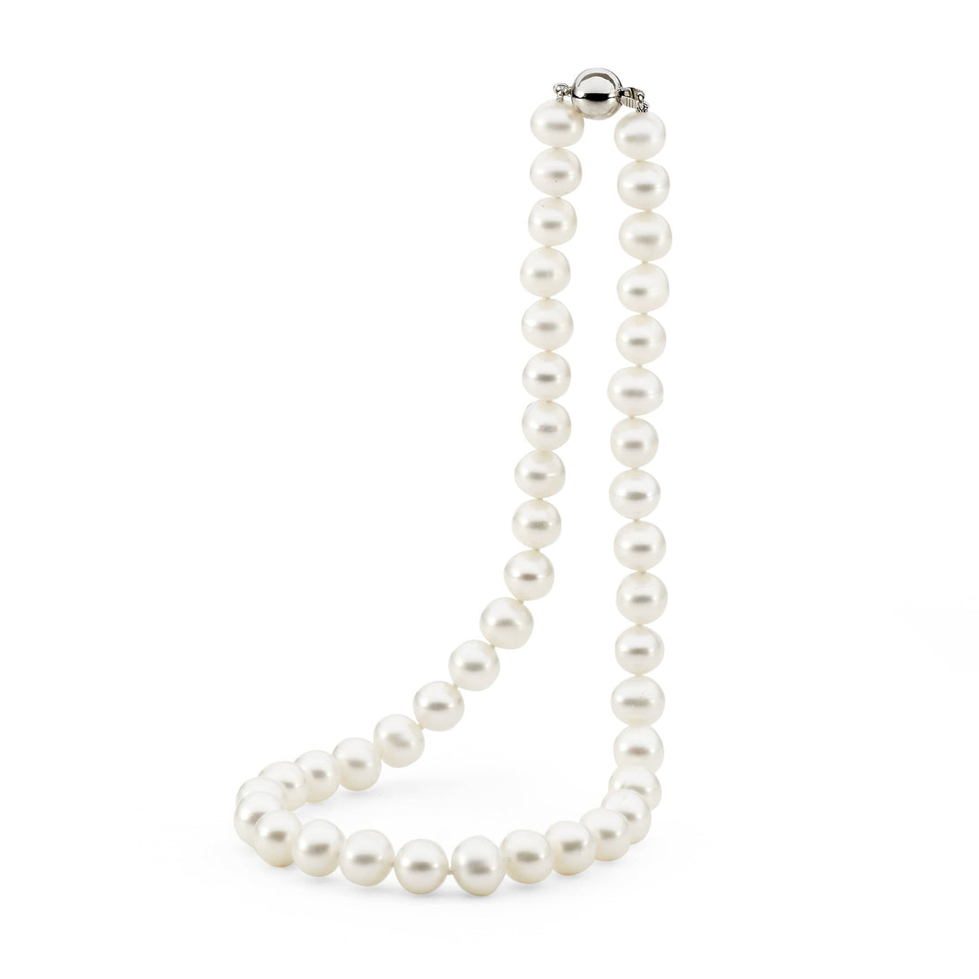 Ikecho Pearl Necklace Ikecho Classic Round Freshwater Pearl Strand Brand