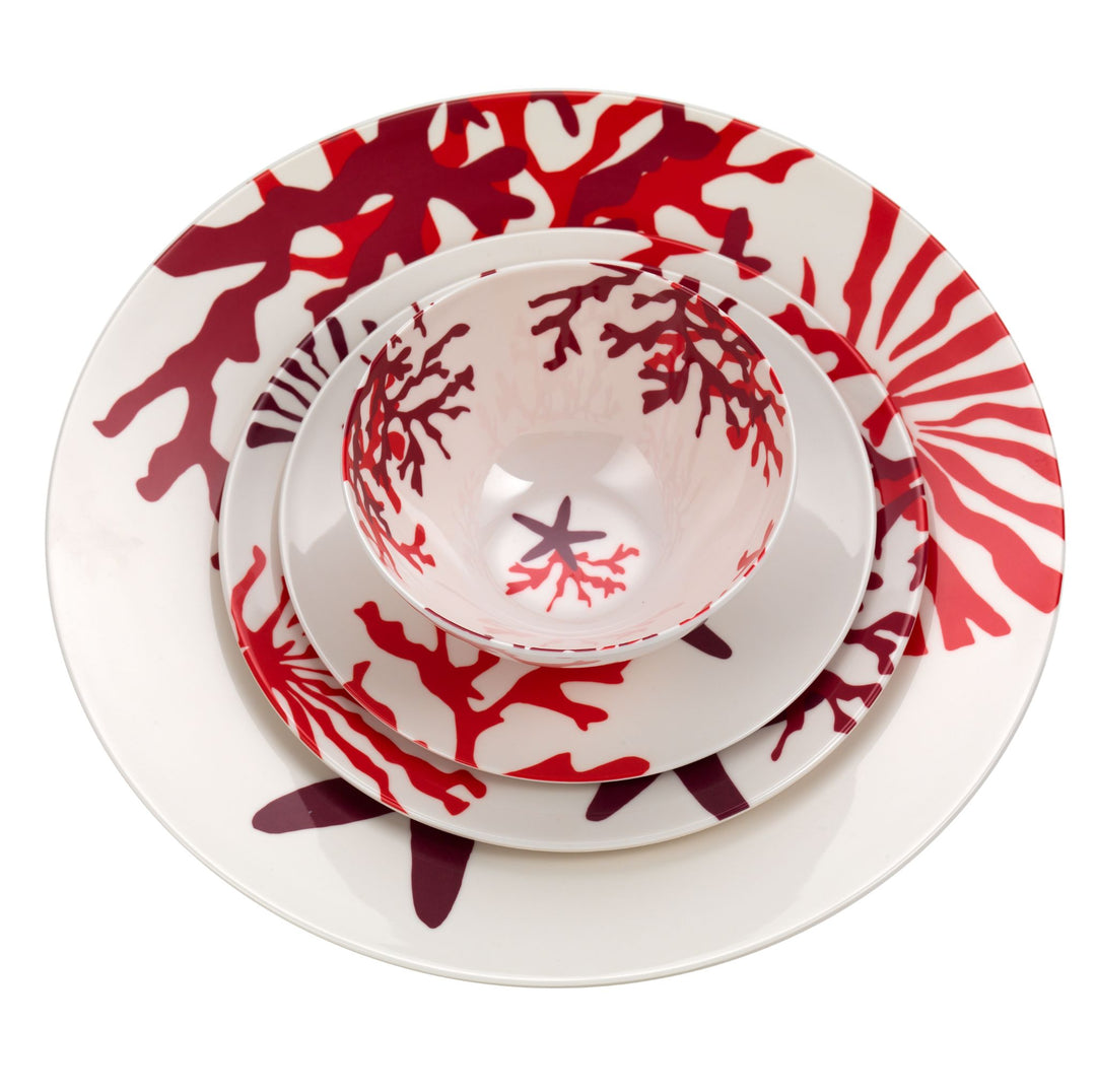 Mario Luca Giusti Corallo Red Plates Set Brand Plates