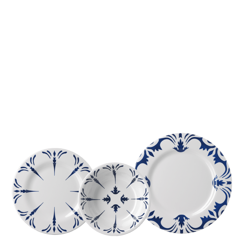 Mario Luca Giusti Plates Mario Luca Giusti Tessa Blue Dinner Plates Set of 6pcs Brand