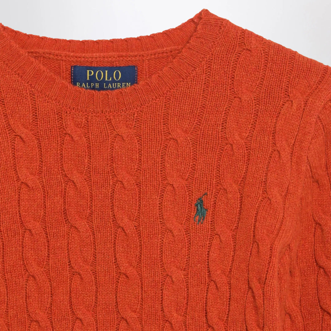 Polo Ralph Lauren - Orange Cable-Knit Wool and Cashmere Sweater Brand