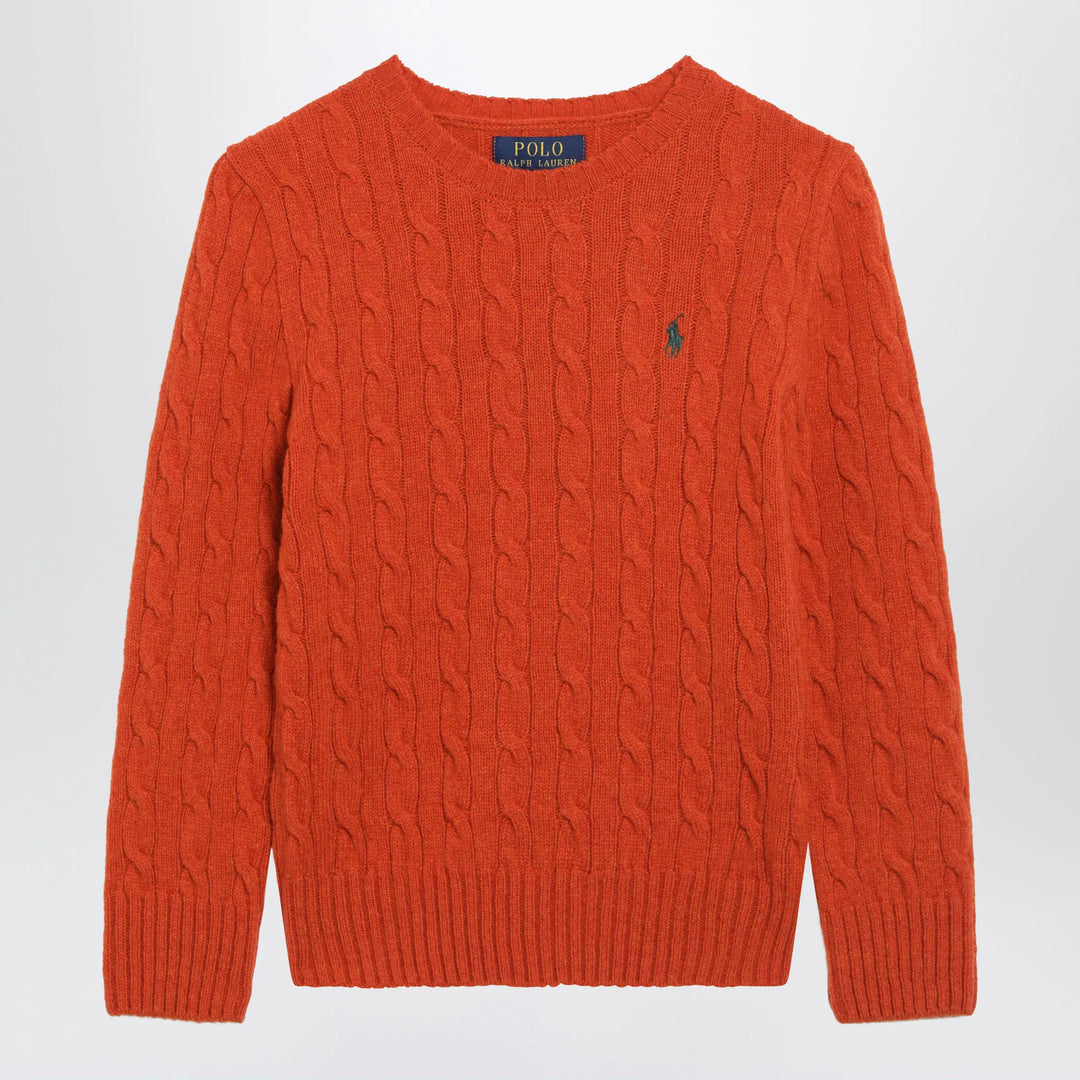 Polo Ralph Lauren - Orange Cable-Knit Wool and Cashmere Sweater Brand M