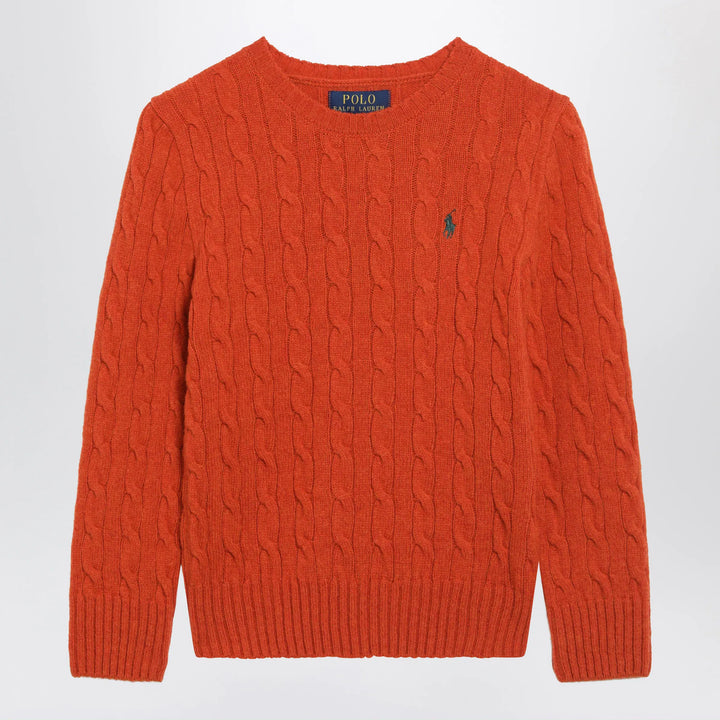 Polo Ralph Lauren - Orange Cable-Knit Wool and Cashmere Sweater Brand M