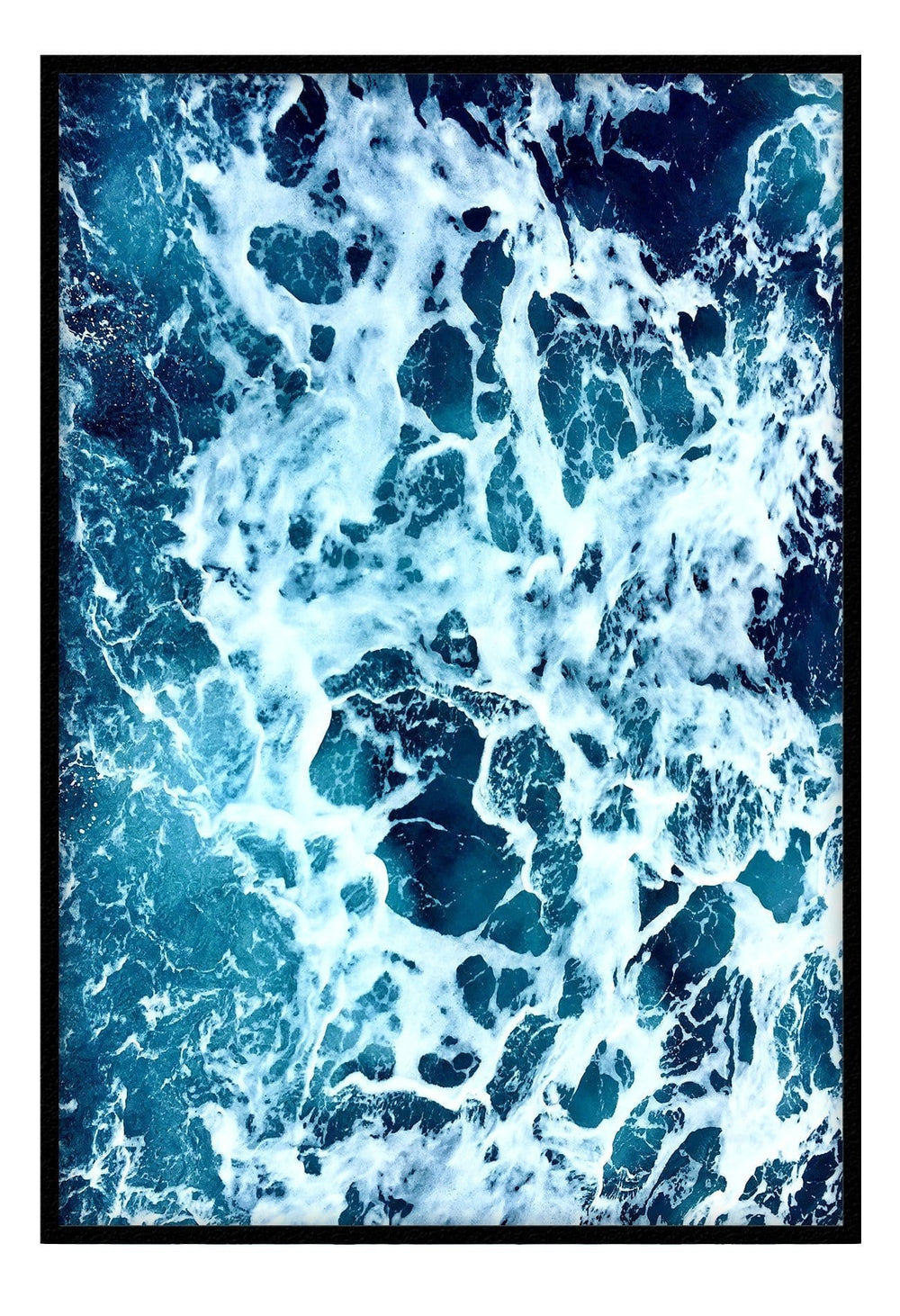 Canvas Print Small		50x70cm / Black Atlantic Blue Atlantic Blue Framed Prints Wall Art : Ready to hang framed artwork. Brand