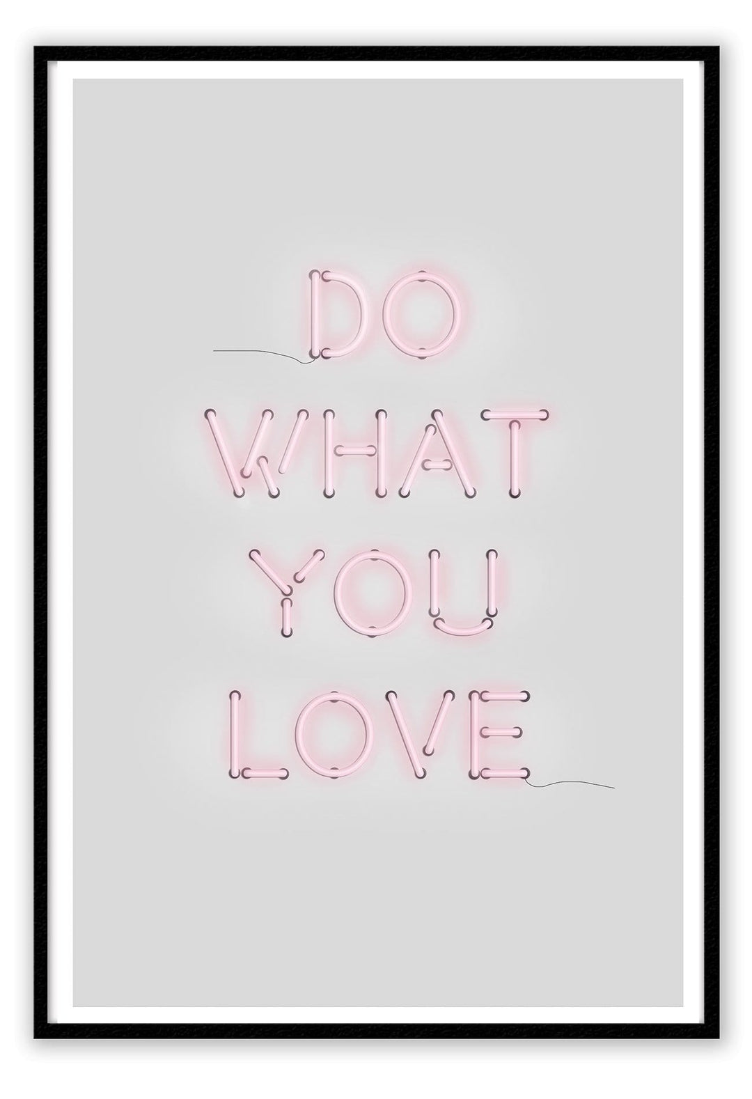 Canvas Print Small		50x70cm / Black Do what you love Do What you Love Wall Art : Ready to hang framed artwork. Brand
