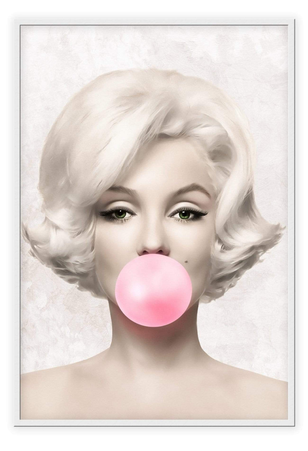 Canvas Print Small		50x70cm / White Marilyn bubble Marilyn bubble Wall Art : Ready to hang framed artwork. Brand