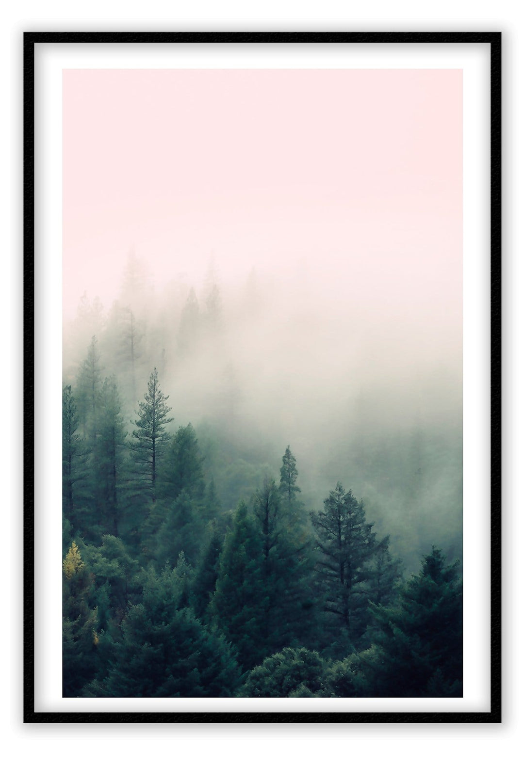 Canvas Print Small		50x70cm / Black Nordic mist Nordic Mist Framed Print Brand