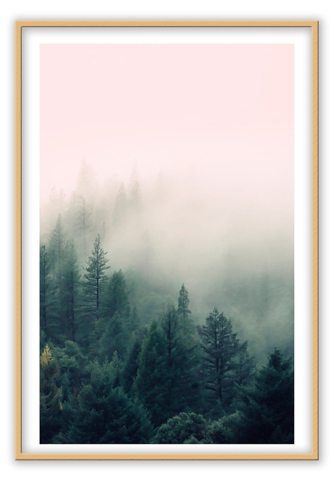 Canvas Print Small		50x70cm / Oak Nordic mist Nordic Mist Framed Print Brand