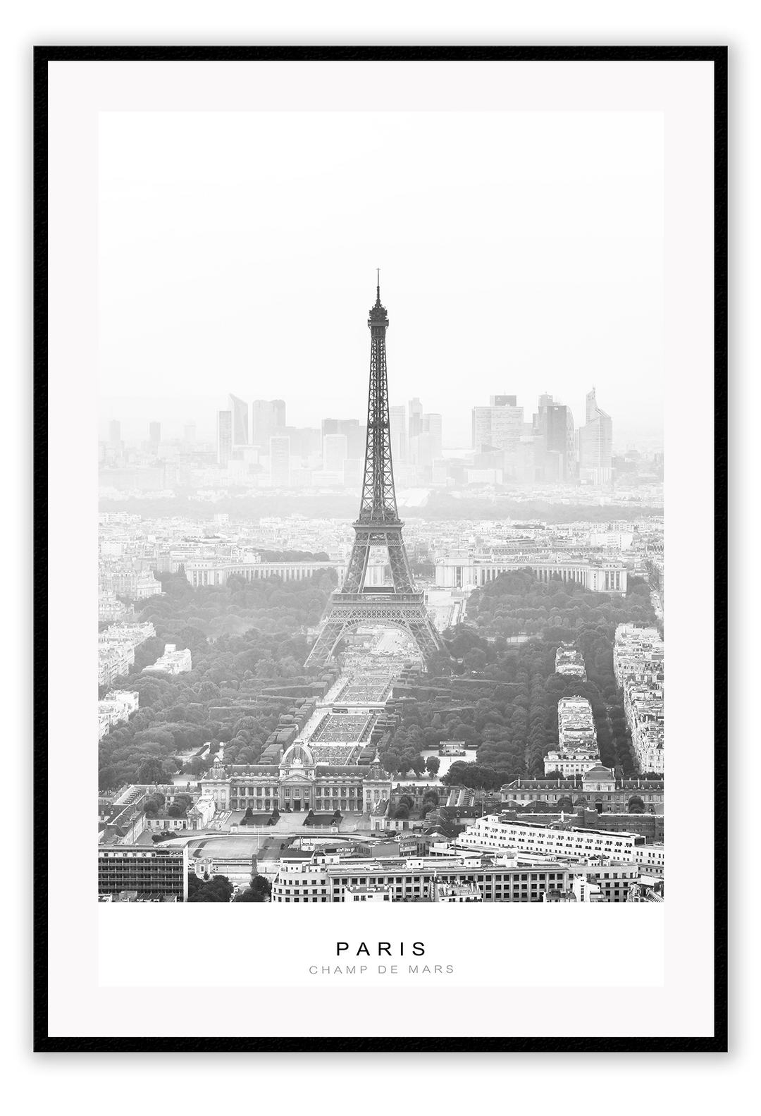 Canvas Print 50x70cm / Black Paris Eiffel Paris Eiffel Wall Art : Ready to hang framed artwork. Brand