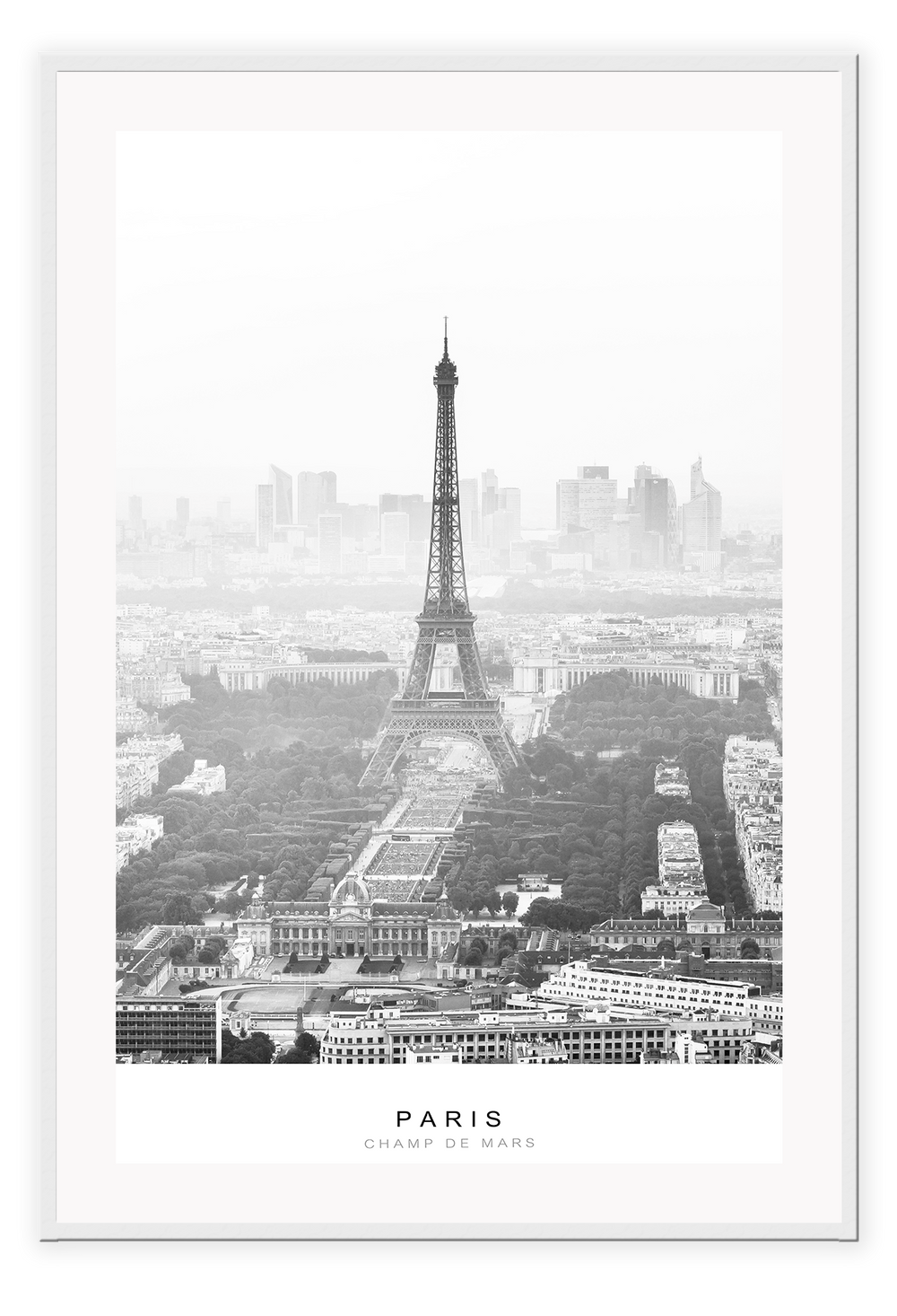 Canvas Print 50x70cm / White Paris Eiffel Paris Eiffel Wall Art : Ready to hang framed artwork. Brand